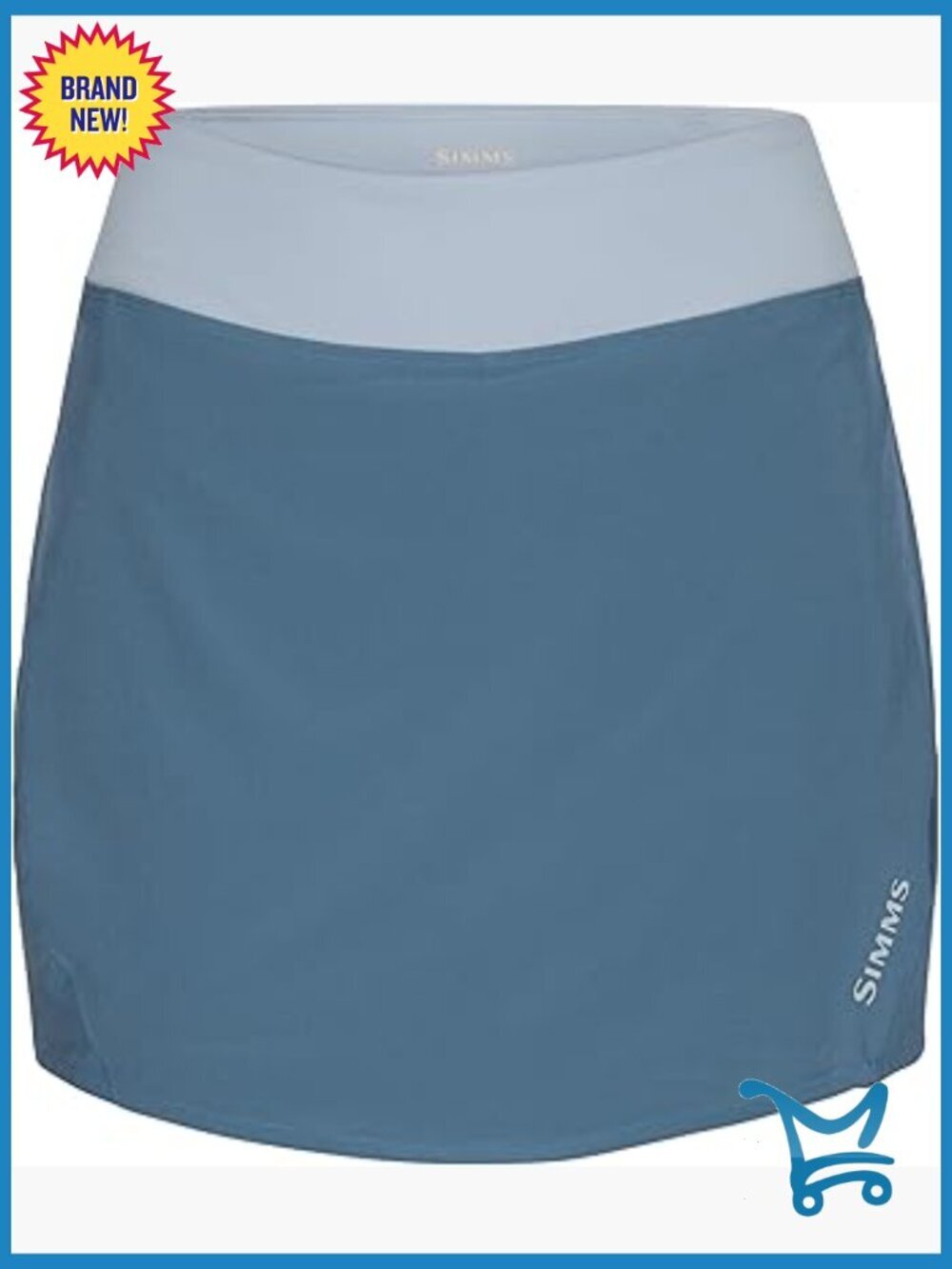 Woven Skort with High Rise Waistband and Inner Shorts